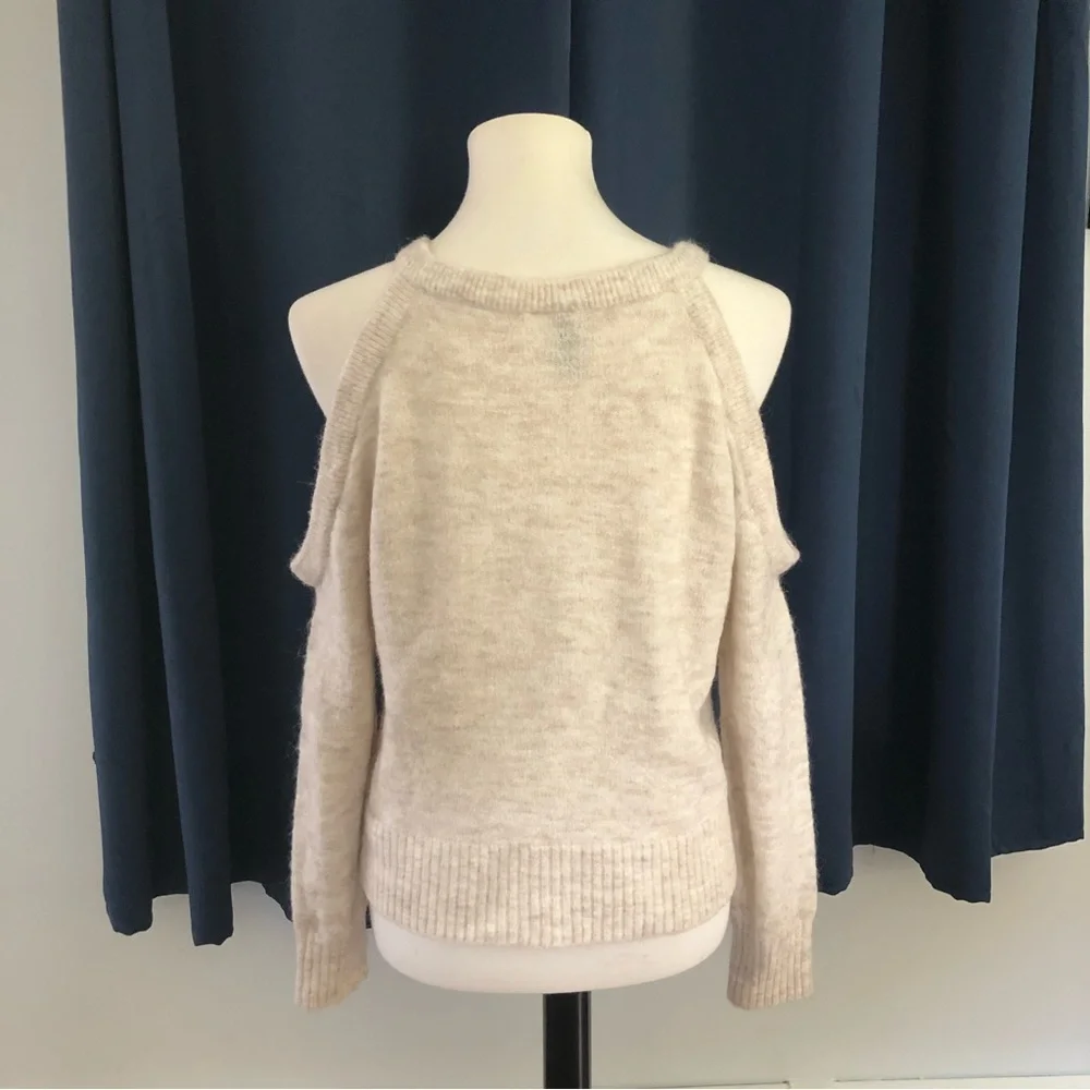 BOGO H&M cream oatmeal cold shoulder sweater - Picture 3 of 5